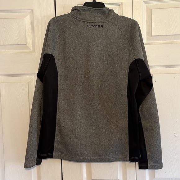 Men’s Black and Gray Spyder 3/4 Zip Jacket - Picture 6 of 6